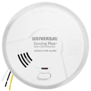 10-Year Sealed, Hardwired, 2-in-1 Smoke and Fire Detector, Battery Backup, Multi-Criteria Detection