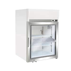 24.3 in. 4.2 cu. ft. Manual Defrost Upright Freezer, Countertop Merchandiser, in White