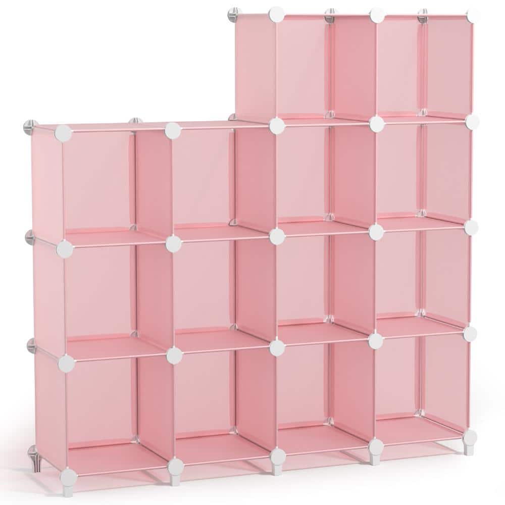 50.2 in H x 49 in W x 12.25 in D Fabric 14-Cube Storage Organizer, Waterproof Cubby Shelf for Closet, Pink price history on PriceWatchPro