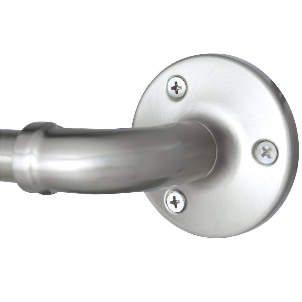 Brushed Nickel 24-Inch Industrial Wall Mounted Towel Bar