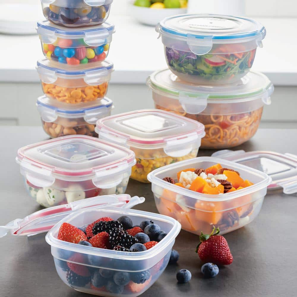 10-Pack] Glass Food Storage Containers (A Set of Five Colors), Meal Prep  Containers with Lids for Kitchen, Home Use - Airtight Glass Lunch Boxes 