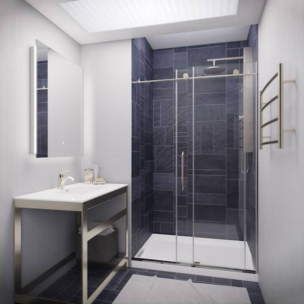ANZZI Madam Series 44 to 48 in. x 76 in. H Sliding Frameless