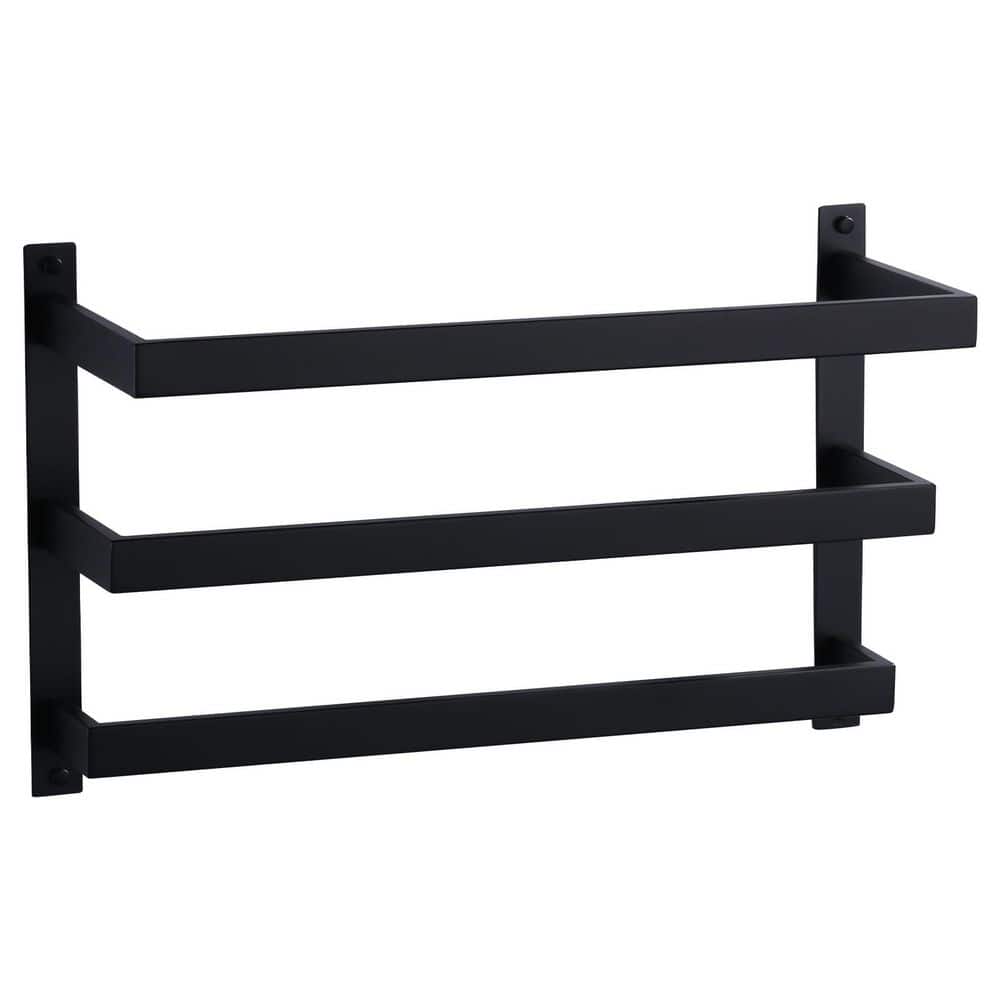 20 in. Stainless Steel 3-Tier Wall Mounted Towel Rack with Single Towel Holder in Matte Black price history on PriceWatchPro