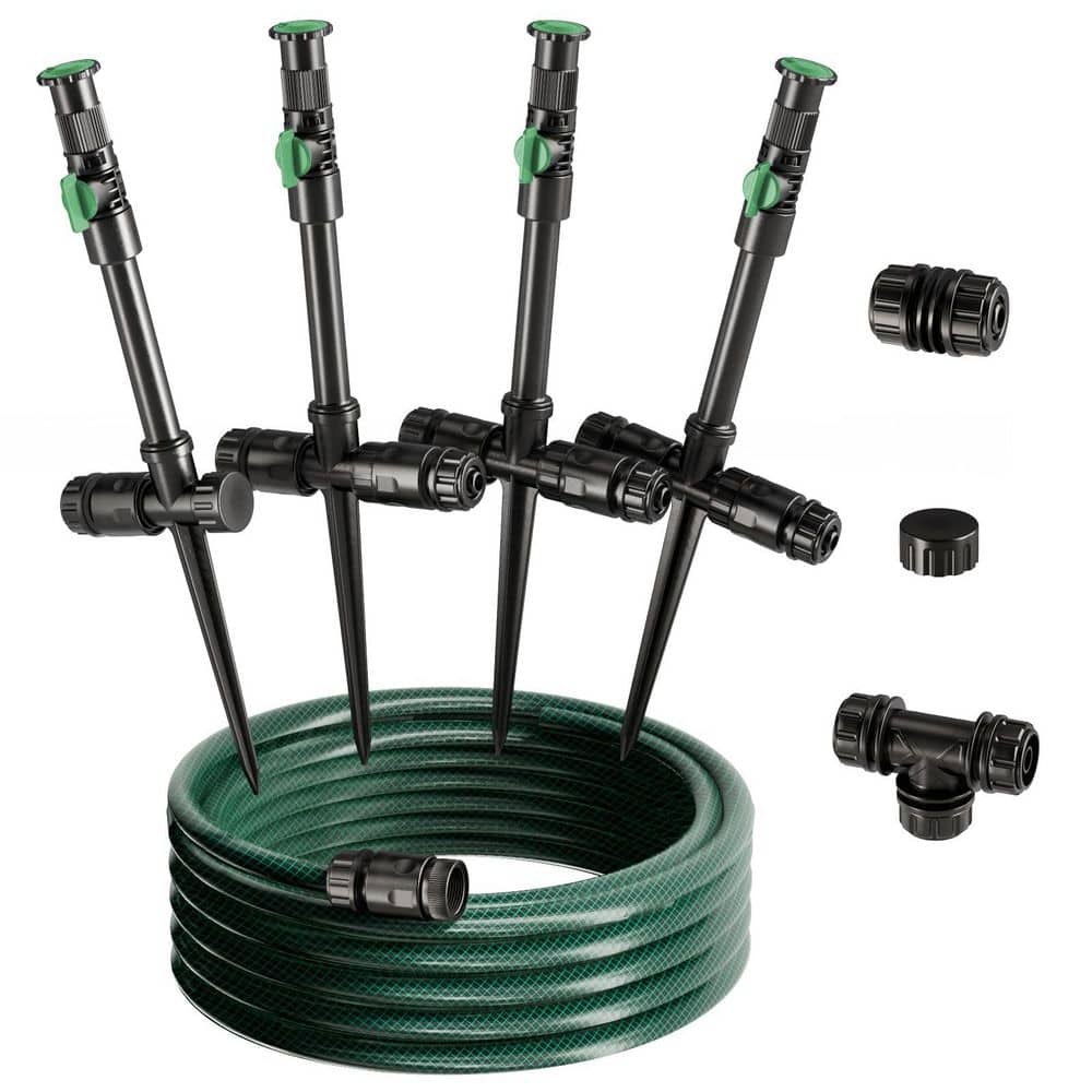 Flexible Sprinkler System, Above Ground DIY Irrigation Kit, Multi-Adjustable Lawn Sprinkler Set price history on PriceWatchPro