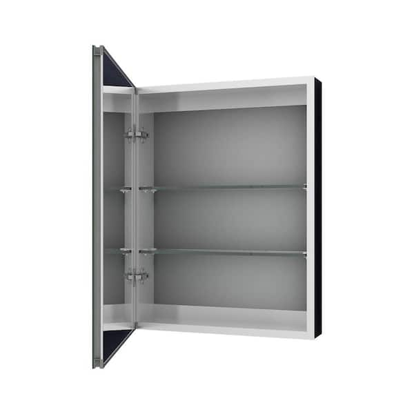 Stainless Steel Silver Corner Mount Medicine Cabinet with 3 Storage Sh –  MyGift