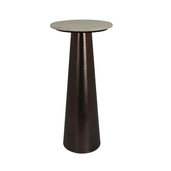 Modern Bronze and Gray Metal Round  Plant Stand (12 in. x W 26 in. H)