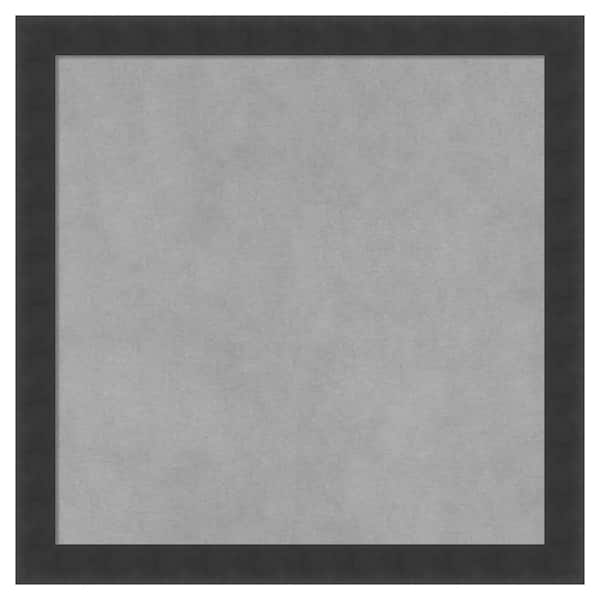 Amanti Art Mezzanotte Black 18 in. x 18 in. Framed Magnetic Board