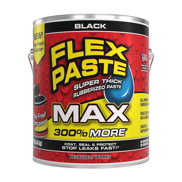 FLEX SEAL FAMILY OF PRODUCTS Flex Paste MAX Net Wt 12 lb. Black All Purpose Strong Flexible Watertight Multipurpose Sealant