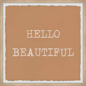 "Hello Beautiful V" by Marmont Hill Framed Typography Art Print 32 in. x 32 in.