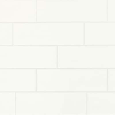 Restore Bright White 4-1/4 in. x 12-7/8 in. Glazed Ceramic Subway Wall Tile (10.64 sq. ft./case)