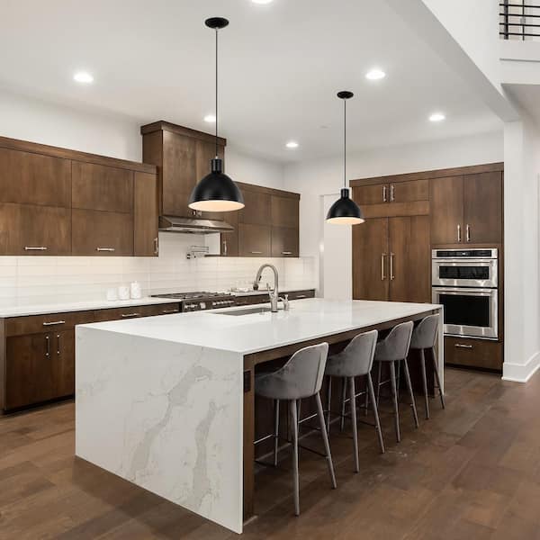 Edvivi 1-Light Matte Black and Brushed Nickel Pendant Light Edvivi 1-Light Matte Black and Brushed Nickel Pendant Light