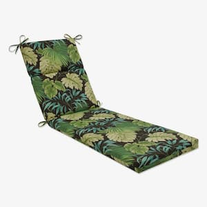 Floral 21 x 28.5 Outdoor Chaise Lounge Cushion in Green/Brown Tropique