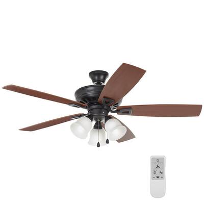 Gazelle 52 in. Indoor Natural Iron LED Smart Ceiling Fan with Light and Remote Works with Google Assistant and Alexa