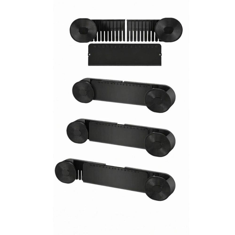 Black Adjustable Pot Lid Organizer Drawer Organizer with Screw Hole Position Sticky Wall Mounted Lid Storage 4 Pack price history on PriceWatchPro