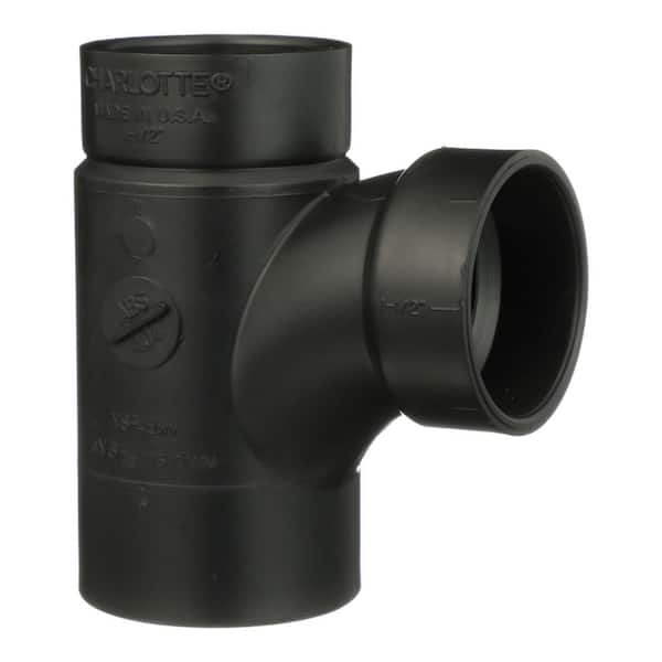 Charlotte Pipe 2 in. x 1-1/2 in. x 1-1/2 in. ABS DWV San Tee Street