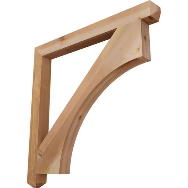 Ekena Millwork 3.5 in. x 44 in. x 44 in. Western Red Cedar Westlake Craftsman Smooth Bracket