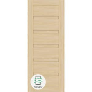 Louver 36 in. x 80 in. No Bore Solid Core Loire Ash Wood Composite Interior Door Slab