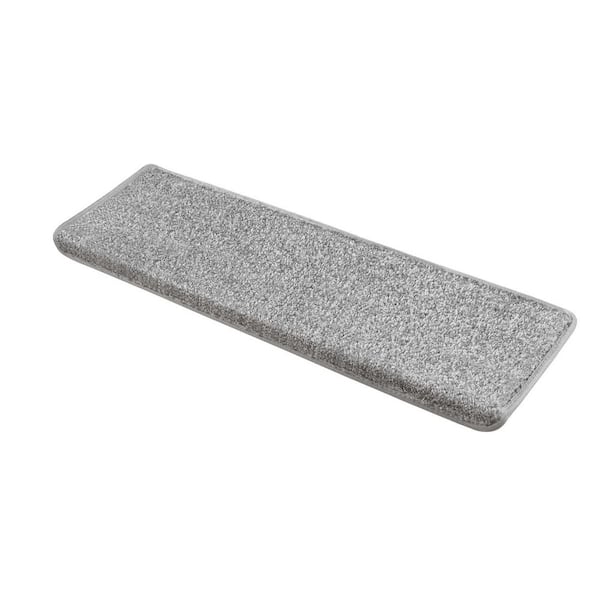 Grey 9.5 in. x 30 in. Polypropylene Stair Tread Cover Set of 14
