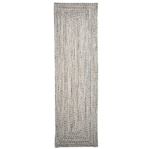 Wesley Silver Shimmer Doormat 2 ft. x 10 ft. Tweed Indoor/Outdoor Area Rug