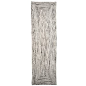 Wesley Silver Shimmer Doormat 2 ft. x 12 ft. Tweed Indoor/Outdoor Area Rug