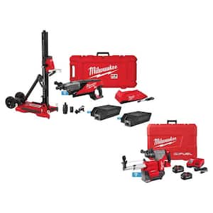 MX FUEL Lithium-Ion Cordless Handheld Core Drill Kit with M18 FUEL 1-1/8 in. SDS Plus Rotary Hammer/Dust Extractor Kit