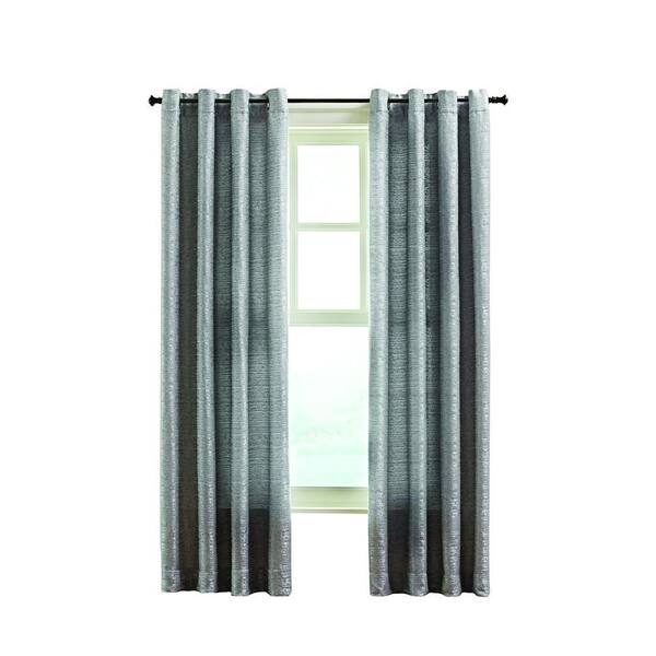 Home Decorators Collection Gray Montclair Curtain - 50 in. W x 108 in. L
