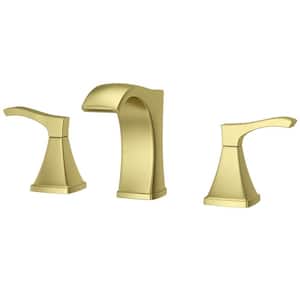 Venturi 8 in. Widespread 2-Handle Bathroom Faucet in Brushed Gold