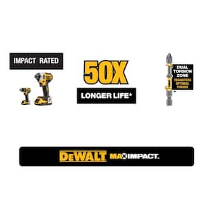 MAX IMPACT #2 x 2-1/2 in. Phillips Screwdriving Bit (2-Pieces)