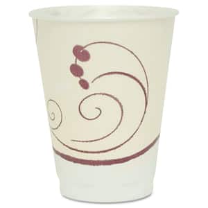 Sabary 50 Pack 32 Oz Foam Cups with Lids White Disposable Coffee