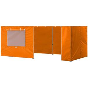 Eur Max Series 10 ft. x 20 ft. Orange Pop-Up Canopy Tent with 4 Zippered Sidewalls