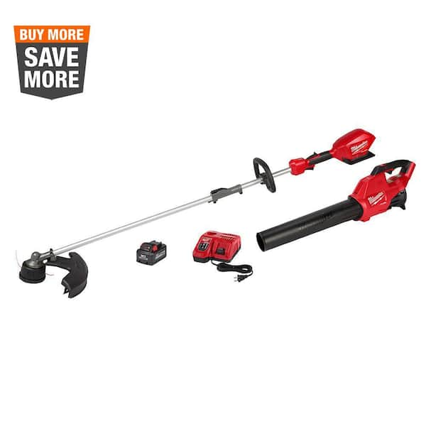 Milwaukee M18 FUEL 18V Lithium-Ion Brushless Cordless QUIK-LOK String Trimmer/Blower Combo Kit with Battery & Charger (2-Tool)