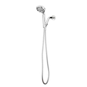 4 in. 6-Spray Wall Mount Handheld Shower Head in Chrome