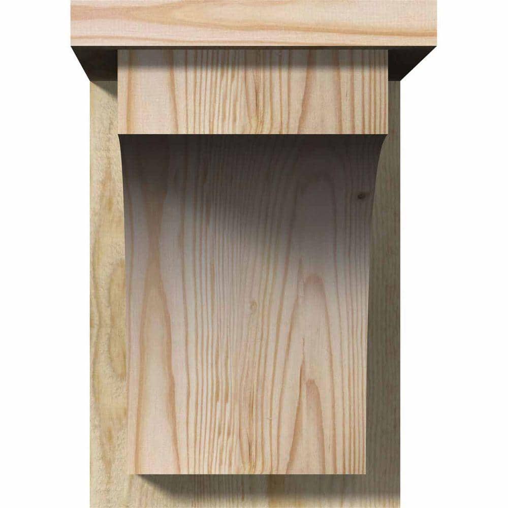 Rustic Douglas Fir Rough Sawn Wood Corbel with Backplate