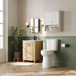 21 in. Extra Tall 2-Piece 1.28 GPF Single Flush Elongated Raised Toilet in White 12 in. Rough in, Soft close Seat