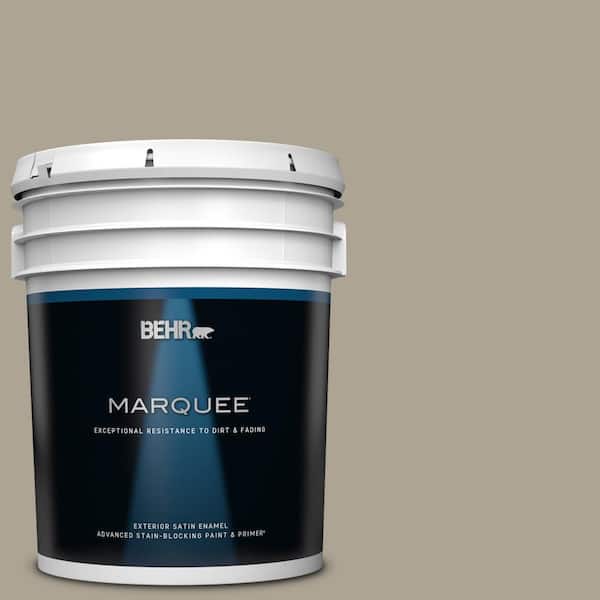 BEHR MARQUEE 5 gal. Home Decorators Collection #HDC-NT-14 Smoked Tan Satin Enamel Exterior Paint & Primer