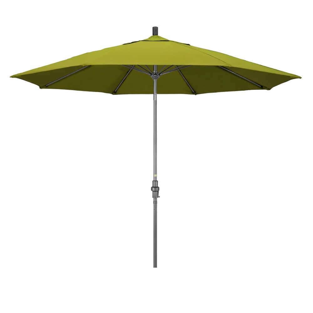 11 ft. Grey Aluminum Market Patio Umbrella Fiberglass Ribs Collar Tilt Crank Lift in Ginkgo Pacifica price history on PriceWatchPro