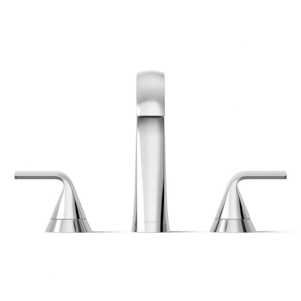 Polished Chrome 8 in. Widespread Double Handle Bathroom Faucet