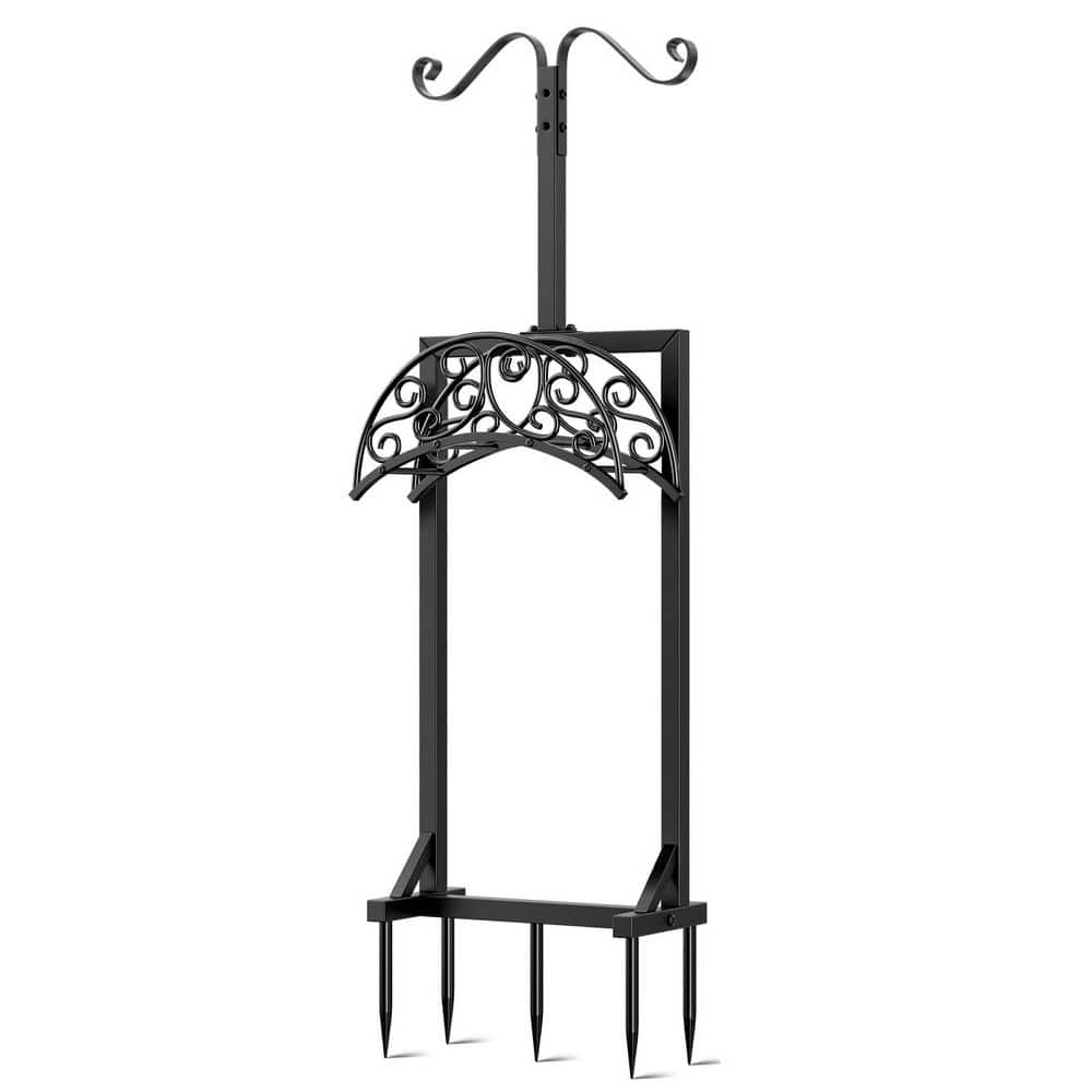 Garden Hose Holder for Outside-Metal Water Hose Holders with 5-Spikes & 2-Shepherds Hooks, Heavy Duty Hose Reel Rack price history on PriceWatchPro