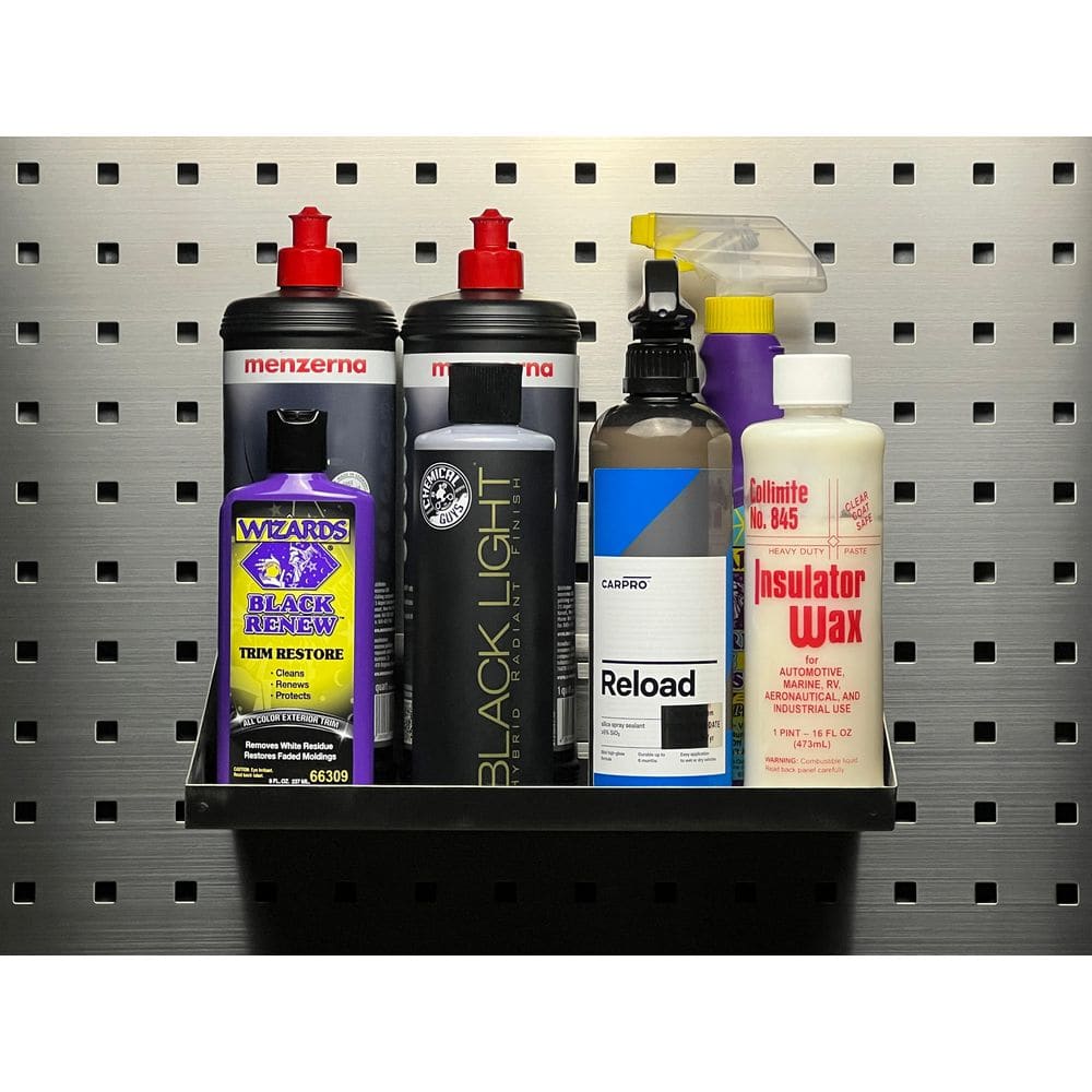 12" x 6" Stainless Steel Pegboard Shelf with Lip