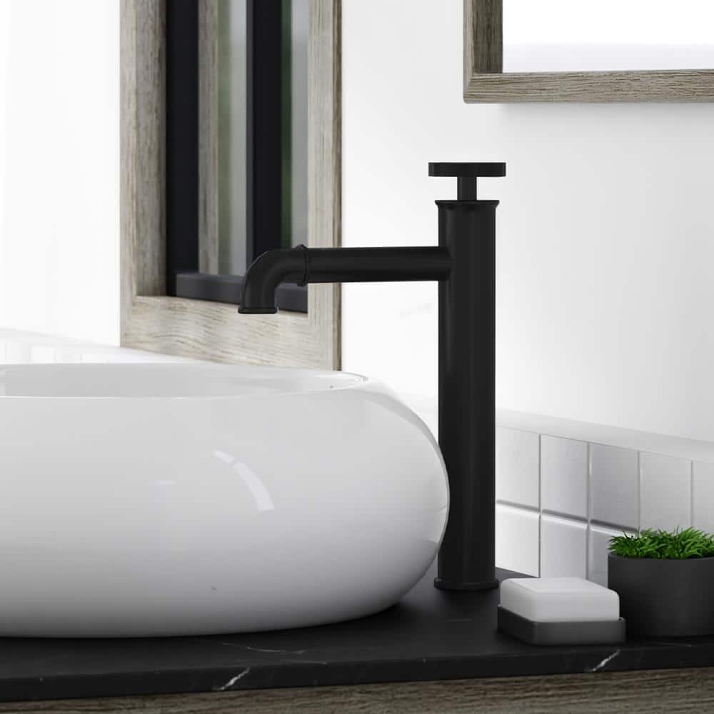 Avallon Single-Handle High-Arc Single-Hole Bathroom Faucet in Matte Black price history on PriceWatchPro