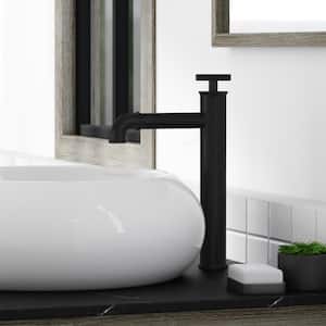 Avallon Single-Handle High-Arc Single-Hole Bathroom Faucet in Matte Black