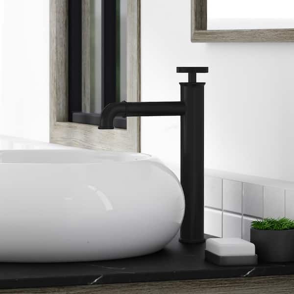 Swiss Madison Avallon Single-Handle High-Arc Single-Hole Bathroom Faucet in Matte Black