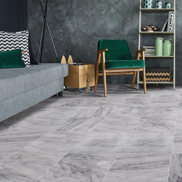Caravena 18 in. x 18 in. Polished Marble Floor and Wall Tile (11.25 sq. ft./Case)