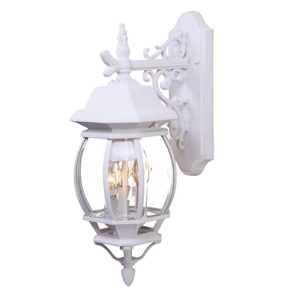 Acclaim Lighting Chateau Collection Wall-Mount 3-Light Outdoor Textured White Light Fixture