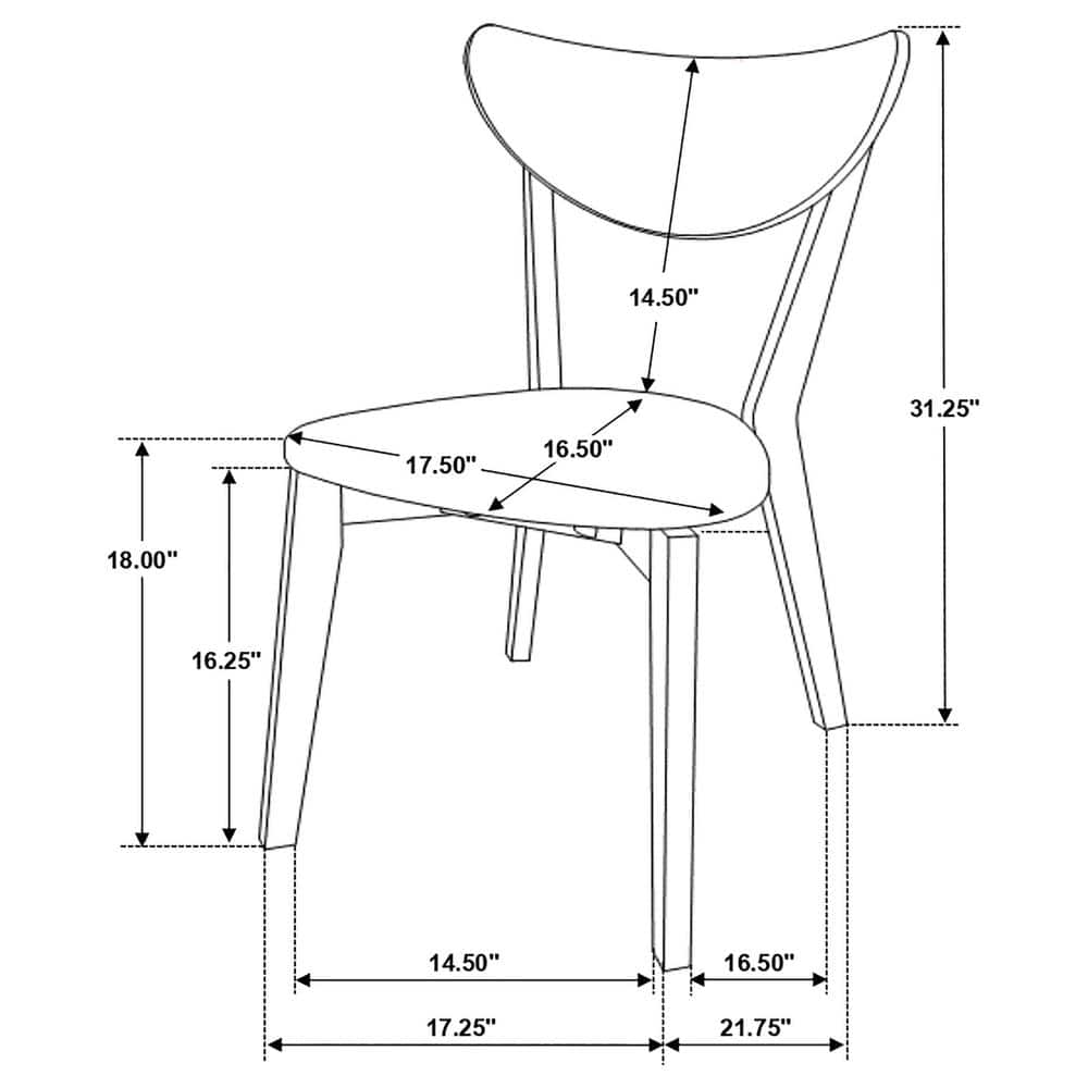 Gray and Natural Walnut Upholstered Low Side Chair