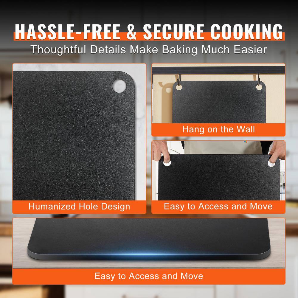 Pre-Seasoned Carbon Steel Pizza Baking Stone, 16 x 14.5 in