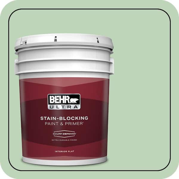 BEHR ULTRA 5 gal. #M400-3 Bok Choy Extra Durable Flat Interior Paint & Primer