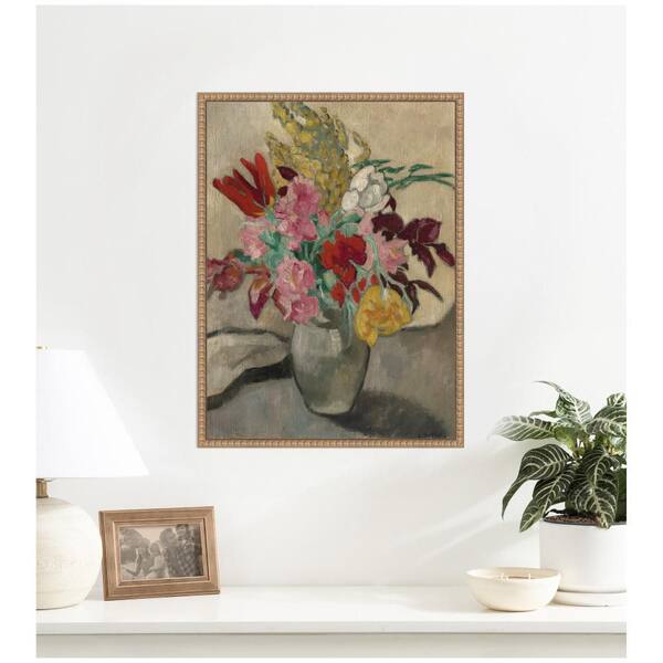 Kate and Laurel Sylvie Vase avec bouquet de fleurs by Louis Valtat