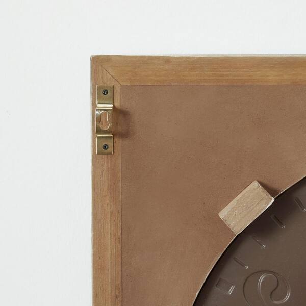 60x60 show original title Details about   Square Wall Clock Wood Frame and Iron Ceramic Dial 
