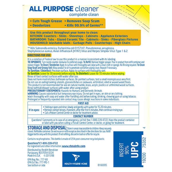 Lysol Disinfectant All-Purpose Cleaner, 32 oz.